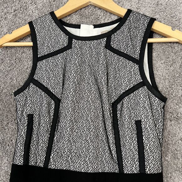 Banana Republic Dress Womens 0 BLack Lace Overlay Sleeveless Scoop Neck Zip - Picture 3 of 13